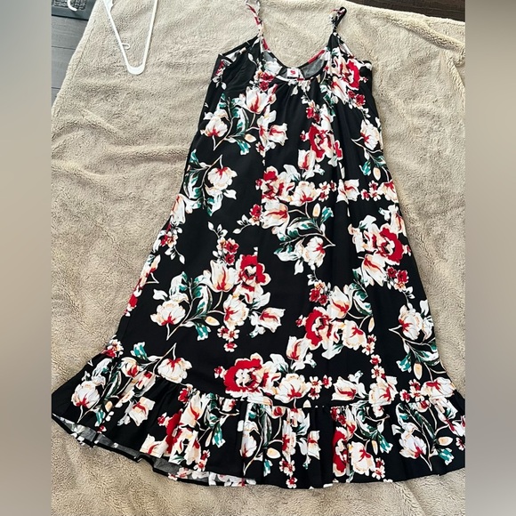 Buenos Ninos Floral V neck Maxi Dress Boho Printed Sz M adjustable straps NWT - Picture 5 of 11